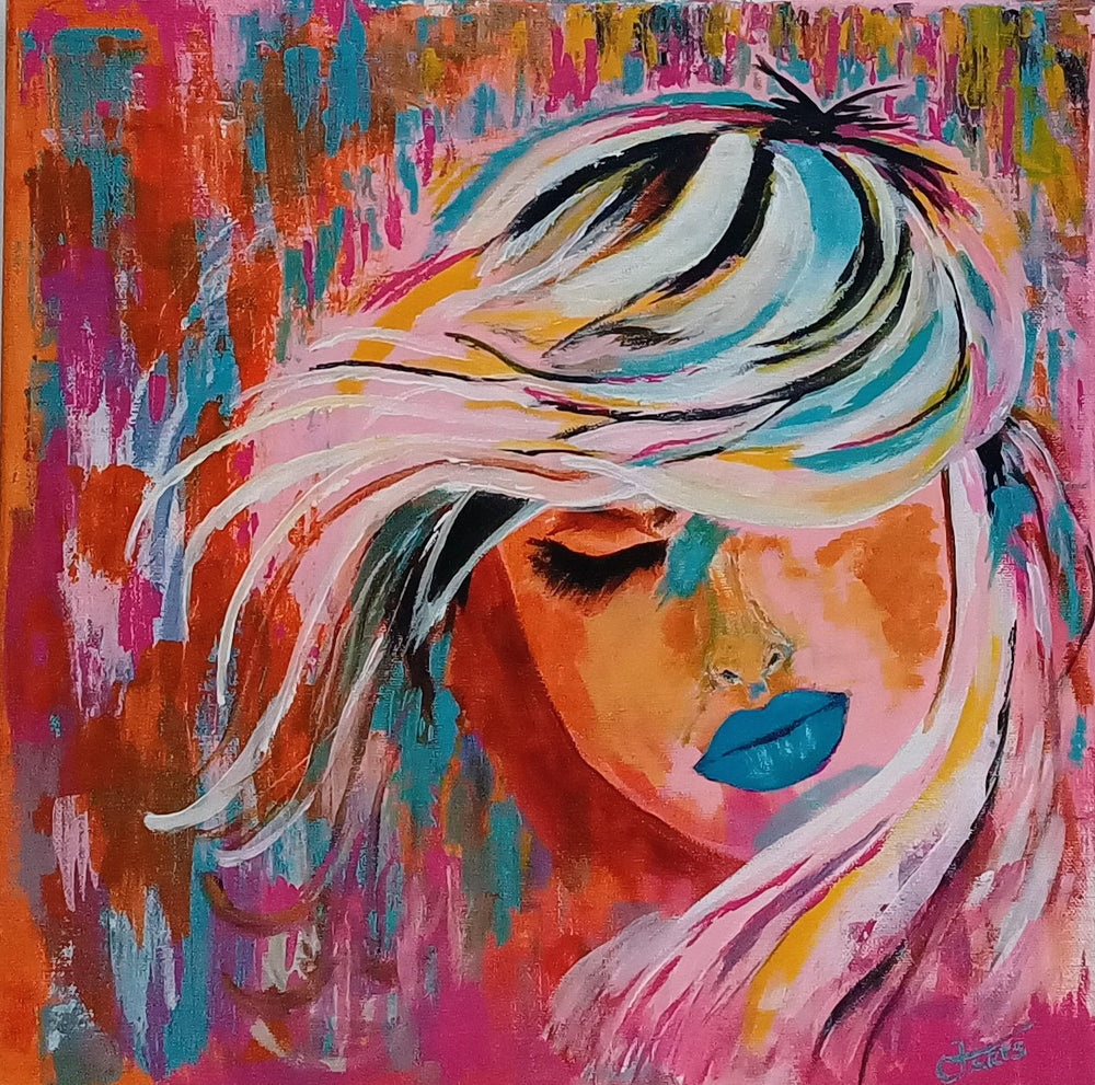 Woman - Original Painting 40 x 40 cm