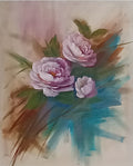 Original Peonies bright painting , 40 × 50 cm